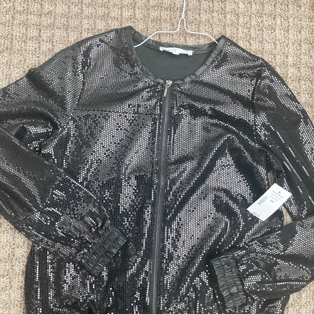 Cleo black sequin jacket size XS